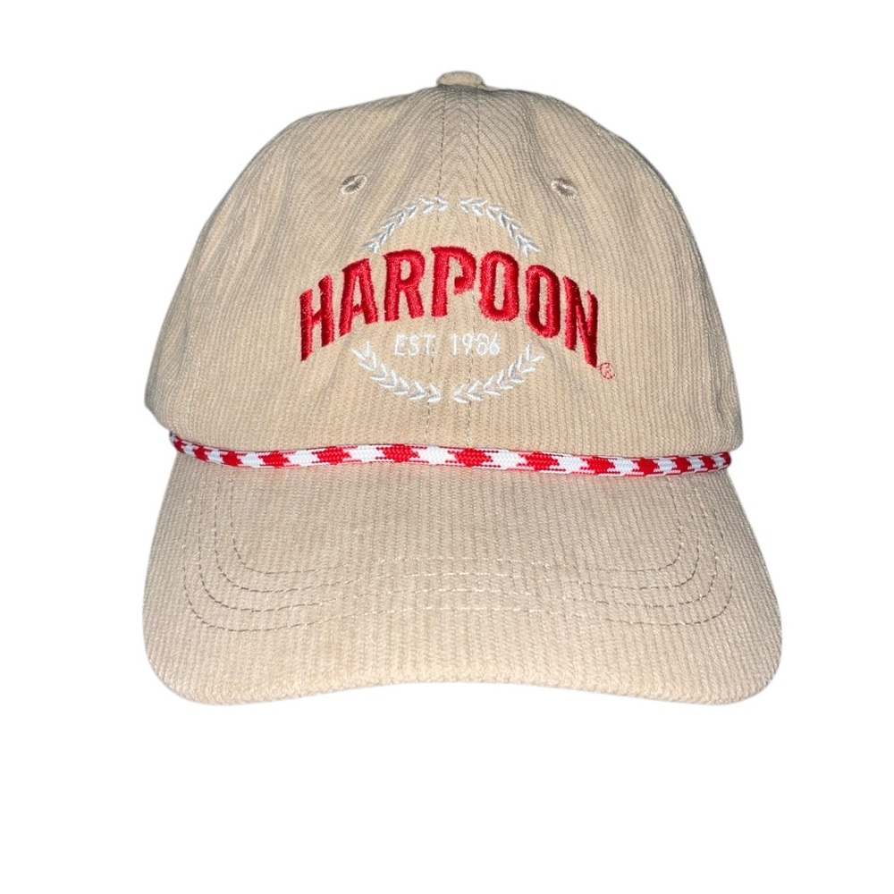 Beige and Red Men's Hat